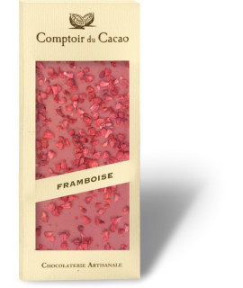 Tablette chocolat ruby - framboise