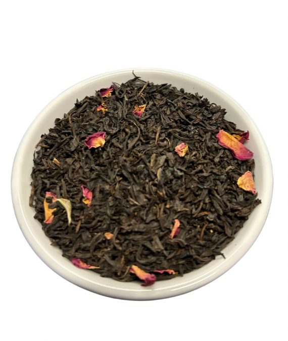 Thé noir parfumé - Roses avec pétales