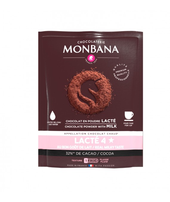 Chocolat en poudre lacté 4* sachet